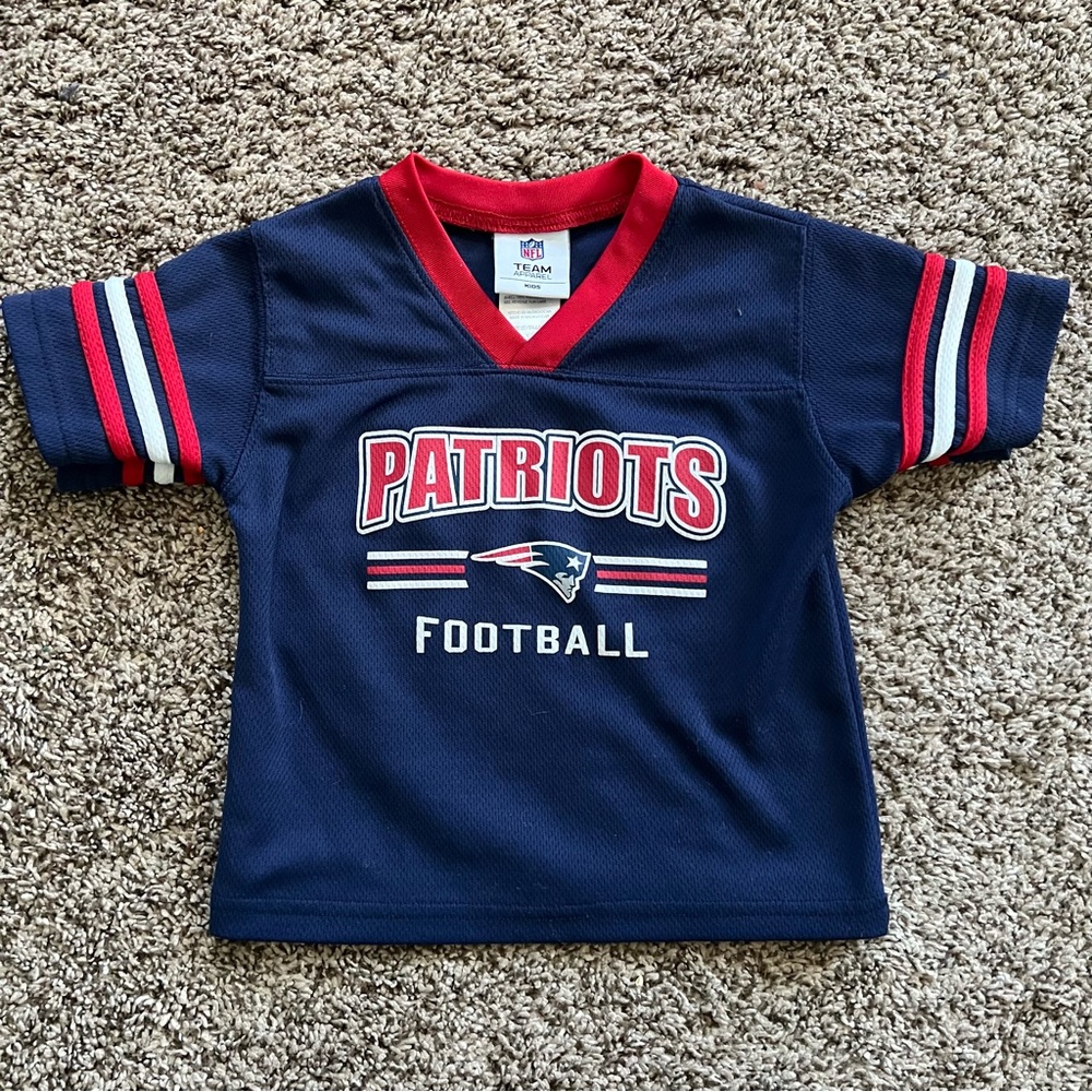 Patriots NFL Toddler Football Jersey - Navy and Red Size 3T